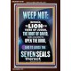 WEEP NOT THE LION OF THE TRIBE OF JUDAH HAS PREVAILED  Large Portrait  GWARK10040  