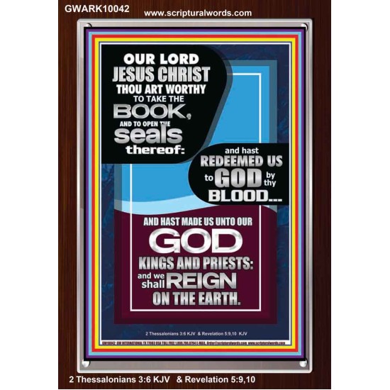 HAS REDEEMED US TO GOD BY THE BLOOD OF THE LAMB  Modern Art Portrait  GWARK10042  