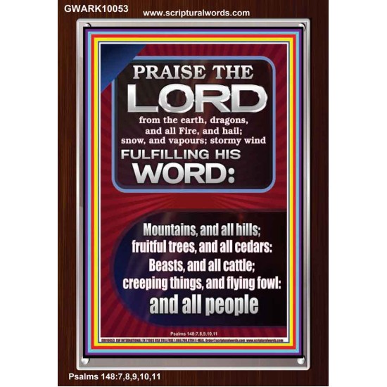 PRAISE HIM - STORMY WIND FULFILLING HIS WORD  Business Motivation Décor Picture  GWARK10053  