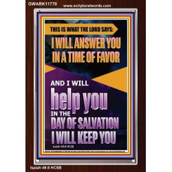 IN A TIME OF FAVOUR I WILL HELP YOU  Christian Art Portrait  GWARK11770  "25x33"