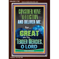 CONSIDER MINE AFFLICTION O LORD MY GOD  Christian Quote Portrait  GWARK11782  "25x33"