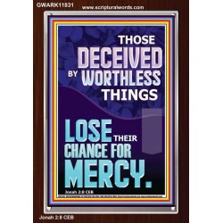 DONT BE DECEIVED BY WORTHLESS THINGS  Custom Biblical Paintings  GWARK11831  "25x33"