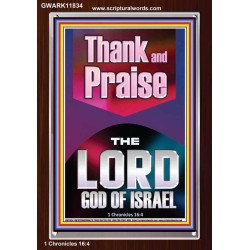 THANK AND PRAISE THE LORD GOD  Custom Christian Wall Art  GWARK11834  "25x33"
