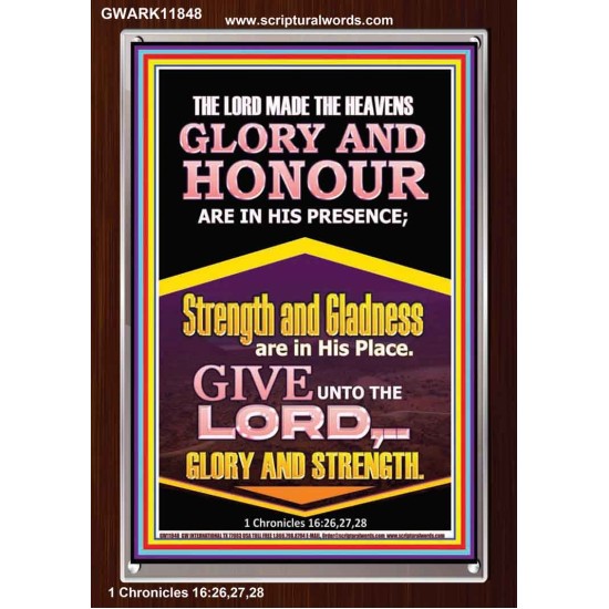 GLORY AND HONOUR ARE IN HIS PRESENCE  Custom Inspiration Scriptural Art Portrait  GWARK11848  