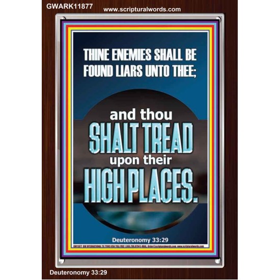 THINE ENEMIES SHALL BE FOUND LIARS UNTO THEE  Printable Bible Verses to Portrait  GWARK11877  