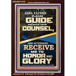 ABBA FATHER PLEASE GUIDE US WITH YOUR COUNSEL  Scripture Wall Art  GWARK11878  "25x33"