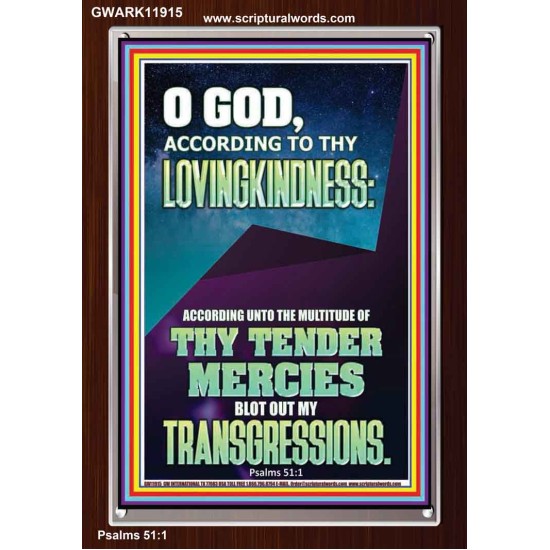 IN THE MULTITUDE OF THY TENDER MERCIES BLOT OUT MY TRANSGRESSIONS  Children Room  GWARK11915  