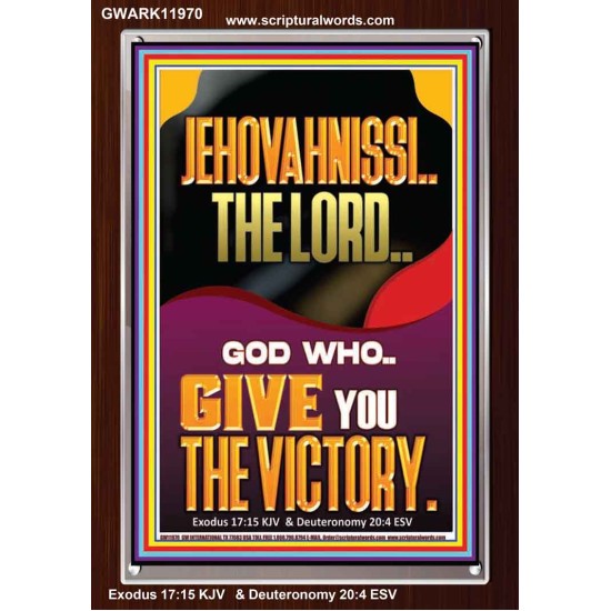 JEHOVAH NISSI THE LORD WHO GIVE YOU VICTORY  Bible Verses Art Prints  GWARK11970  