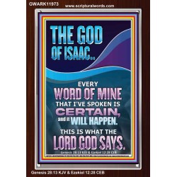 EVERY WORD OF MINE IS CERTAIN SAITH THE LORD  Scriptural Wall Art  GWARK11973  "25x33"