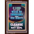 WASH ME THOROUGLY FROM MINE INIQUITY  Scriptural Verse Portrait   GWARK11985  "25x33"