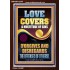 LOVE COVERS A MULTITUDE OF SINS  Christian Art Portrait  GWARK12255  "25x33"