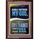 ABBA FATHER MY GOD I WILL GIVE THANKS UNTO THEE FOR EVER  Contemporary Christian Wall Art Portrait  GWARK12278  
