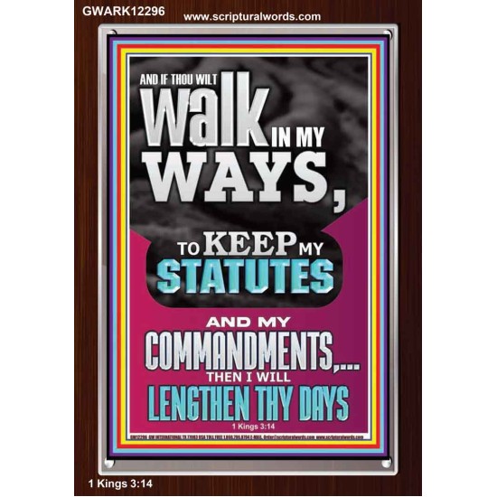 WALK IN MY WAYS AND KEEP MY COMMANDMENTS  Wall & Art Décor  GWARK12296  