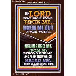 THE LORD DREW ME OUT OF MANY WATERS  New Wall Décor  GWARK12346  "25x33"