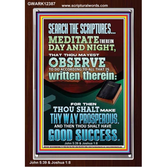 SEARCH THE SCRIPTURES MEDITATE THEREIN DAY AND NIGHT  Bible Verse Wall Art  GWARK12387  
