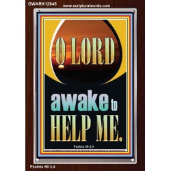 O LORD AWAKE TO HELP ME  Unique Power Bible Portrait  GWARK12645  "25x33"