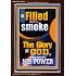 BE FILLED WITH SMOKE THE GLORY OF GOD AND FROM HIS POWER  Church Picture  GWARK12658  "25x33"