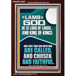 THE LAMB OF GOD LORD OF LORDS KING OF KINGS  Unique Power Bible Portrait  GWARK12663  "25x33"