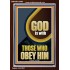 GOD IS WITH THOSE WHO OBEY HIM  Unique Scriptural Portrait  GWARK12680  "25x33"