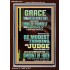 GRACE UNMERITED FAVOR OF GOD BE MODEST IN YOUR THINKING AND JUDGE YOURSELF  Christian Portrait Wall Art  GWARK13011  "25x33"