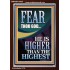 FEAR THOU GOD HE IS HIGHER THAN THE HIGHEST  Christian Quotes Portrait  GWARK13025  "25x33"