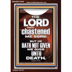 THE LORD HAS NOT GIVEN ME OVER UNTO DEATH  Contemporary Christian Wall Art  GWARK13045  "25x33"