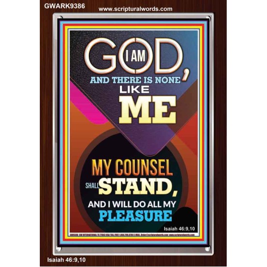 MY COUNSEL SHALL STAND  Ultimate Inspirational Wall Art Portrait  GWARK9386  