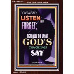 DO WHAT GOD'S TEACHINGS SAY  Children Room Portrait  GWARK9393  "25x33"