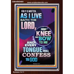IN JESUS NAME EVERY KNEE SHALL BOW  Unique Scriptural Portrait  GWARK9465  "25x33"