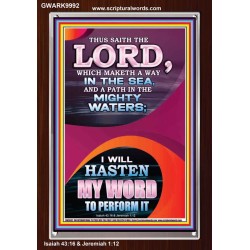 A WAY IN THE SEA AND PATH IN MIGHTY WATERS  Unique Power Bible Portrait  GWARK9992  "25x33"