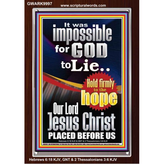 IMPOSSIBLE FOR GOD TO LIE  Children Room Portrait  GWARK9997  