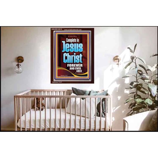 COMPLETE IN JESUS CHRIST FOREVER  Children Room Portrait  GWARK10015  