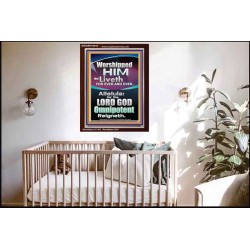 WORSHIPPED HIM THAT LIVETH FOREVER   Contemporary Wall Portrait  GWARK10044  