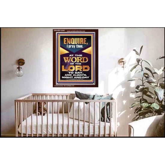 MEDITATE THE WORD OF THE LORD DAY AND NIGHT  Contemporary Christian Wall Art Portrait  GWARK12202  