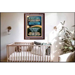 BE HOSPITABLE BE A LOVER OF STRANGERS WITH BROTHERLY AFFECTION  Christian Wall Art  GWARK12256  "25x33"