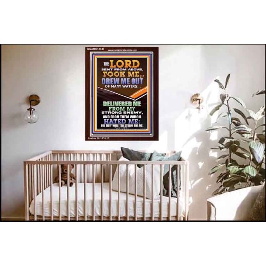 THE LORD DREW ME OUT OF MANY WATERS  New Wall Décor  GWARK12346  