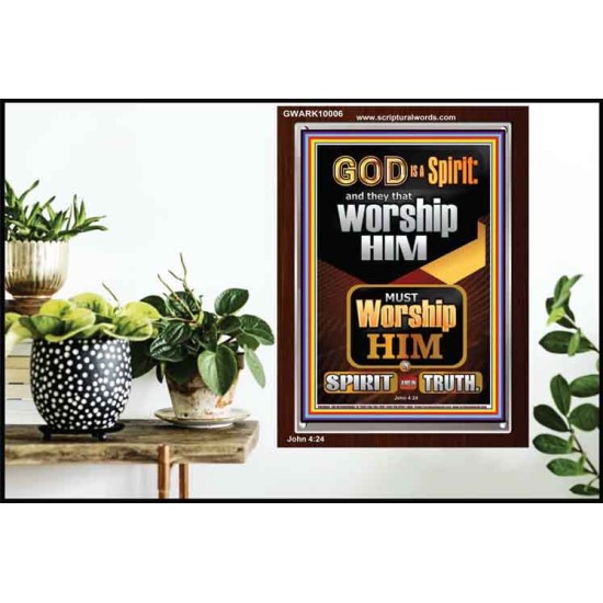 WORSHIP HIM IN SPIRIT AND TRUTH  Children Room Portrait  GWARK10006  