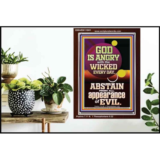 GOD IS ANGRY WITH THE WICKED EVERY DAY ABSTAIN FROM EVIL  Scriptural Décor  GWARK11801  