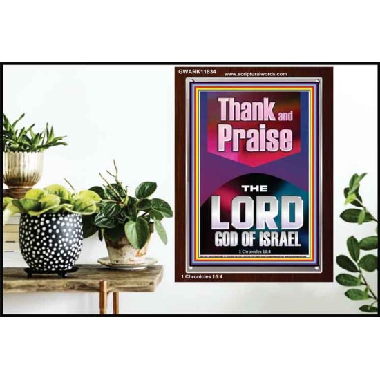 THANK AND PRAISE THE LORD GOD  Custom Christian Wall Art  GWARK11834  