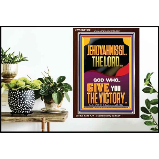 JEHOVAH NISSI THE LORD WHO GIVE YOU VICTORY  Bible Verses Art Prints  GWARK11970  