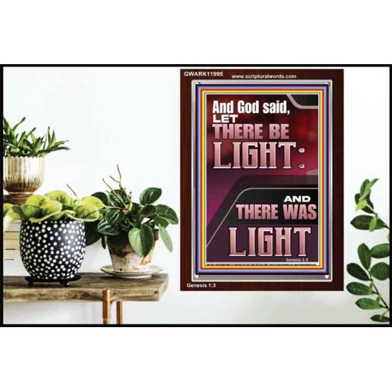 AND GOD SAID LET THERE BE LIGHT  Christian Quotes Portrait  GWARK11995  