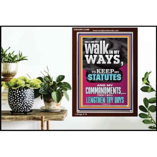 WALK IN MY WAYS AND KEEP MY COMMANDMENTS  Wall & Art Décor  GWARK12296  