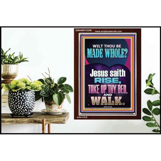 RISE TAKE UP THY BED AND WALK  Custom Wall Scripture Art  GWARK12326  