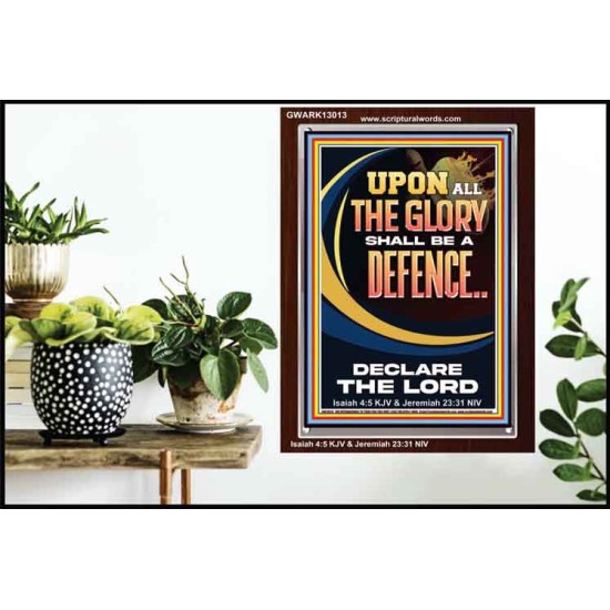 THE GLORY OF GOD SHALL BE THY DEFENCE  Bible Verse Portrait  GWARK13013  