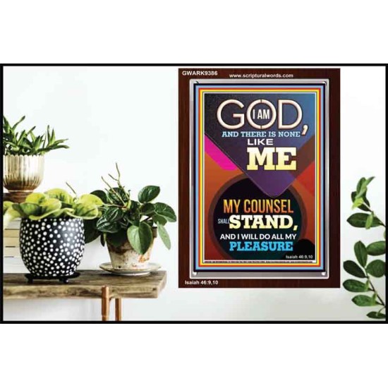 MY COUNSEL SHALL STAND  Ultimate Inspirational Wall Art Portrait  GWARK9386  