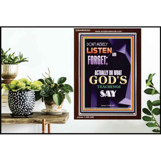 DO WHAT GOD'S TEACHINGS SAY  Children Room Portrait  GWARK9393  