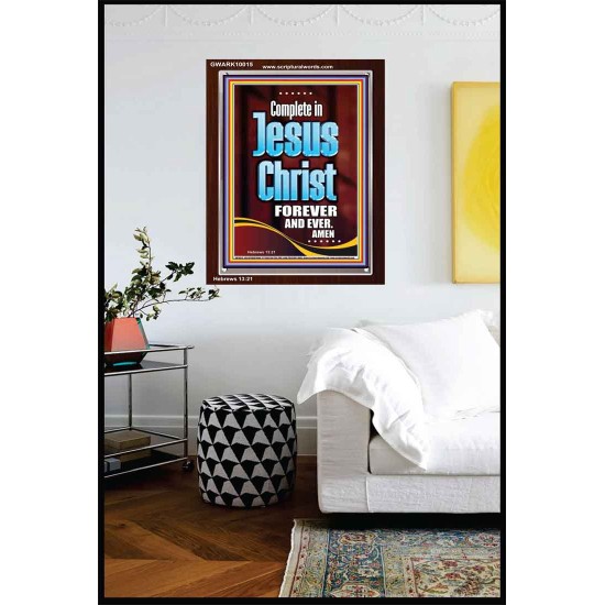 COMPLETE IN JESUS CHRIST FOREVER  Children Room Portrait  GWARK10015  