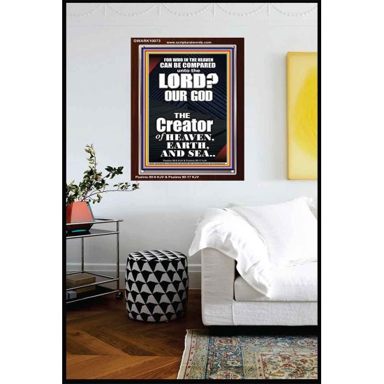 WHO IN THE HEAVEN CAN BE COMPARED TO JEHOVAH EL SHADDAI  Affordable Wall Art Prints  GWARK10073  