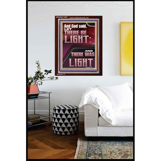 AND GOD SAID LET THERE BE LIGHT  Christian Quotes Portrait  GWARK11995  