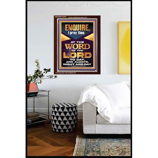 MEDITATE THE WORD OF THE LORD DAY AND NIGHT  Contemporary Christian Wall Art Portrait  GWARK12202  